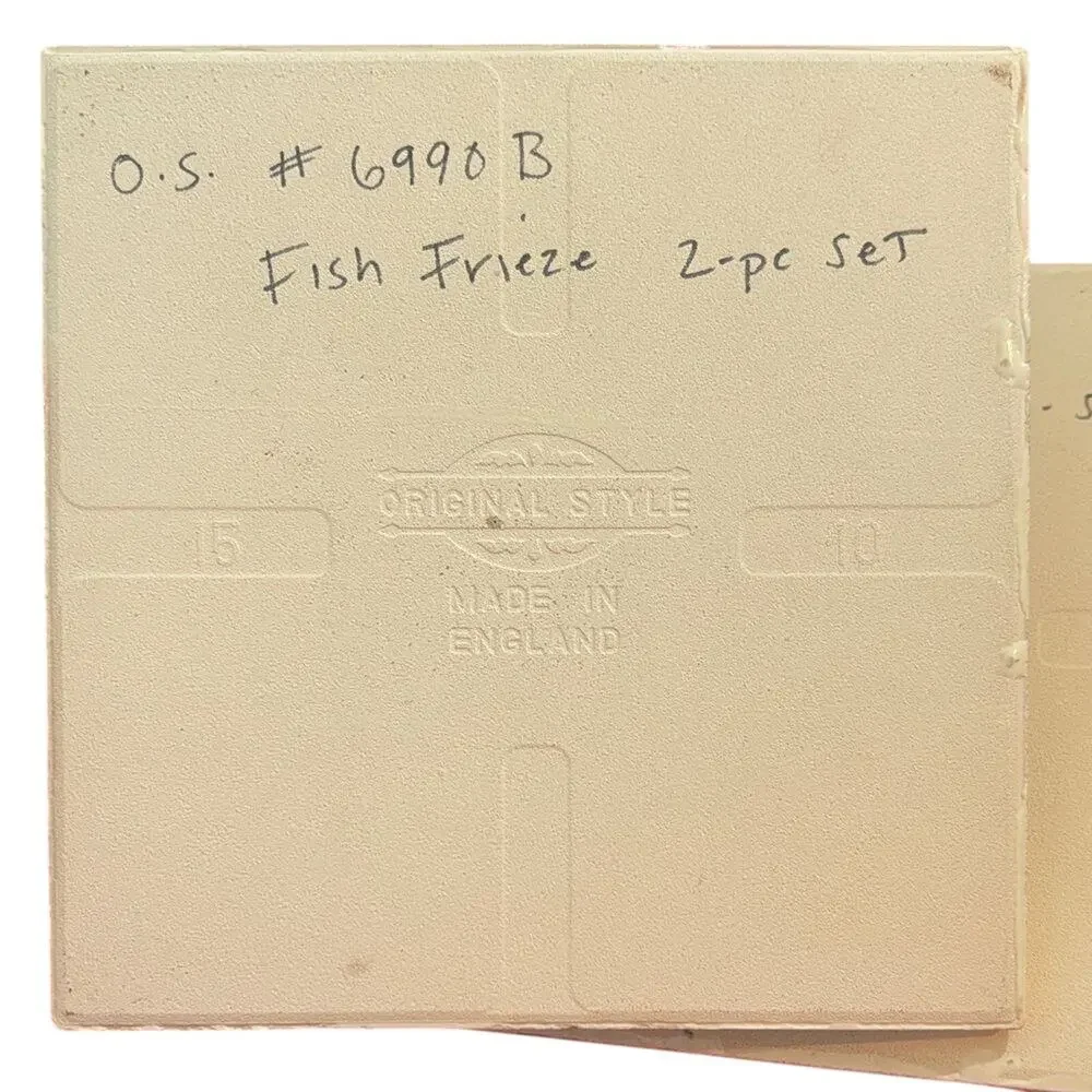 Original Style Fish Frieze Tile Set 2 Decorative 6x6 Wall Tiles England